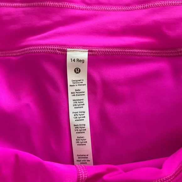 Lululemon Pow Pink Pace Rival Skirt - size 14 - Picture 3 of 5